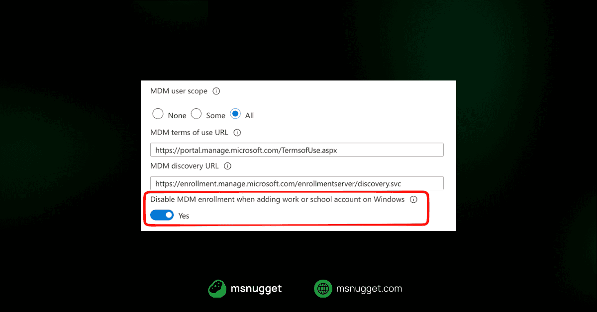Stop Accidental Intune Enrollments with One Toggle
